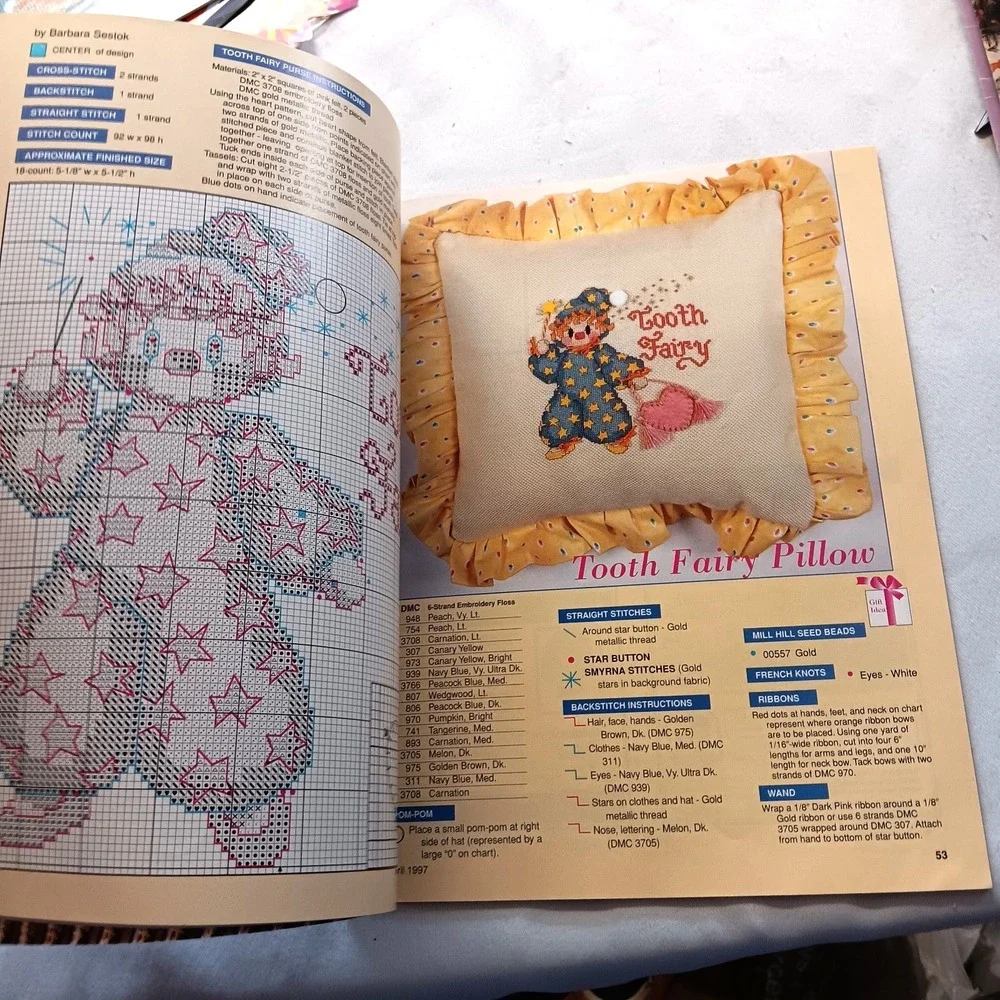 Cross Stitcher Magazine‎ April 1997  Easter Spring Patterns Sampler Angel Xmas +